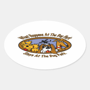 Pegatina Ovalada Stays @ The Dog Park