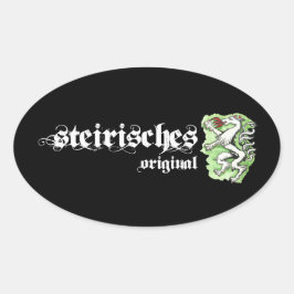 Pegatina Ovalada Steirisches Original Aquarell Steiermark Wappen
