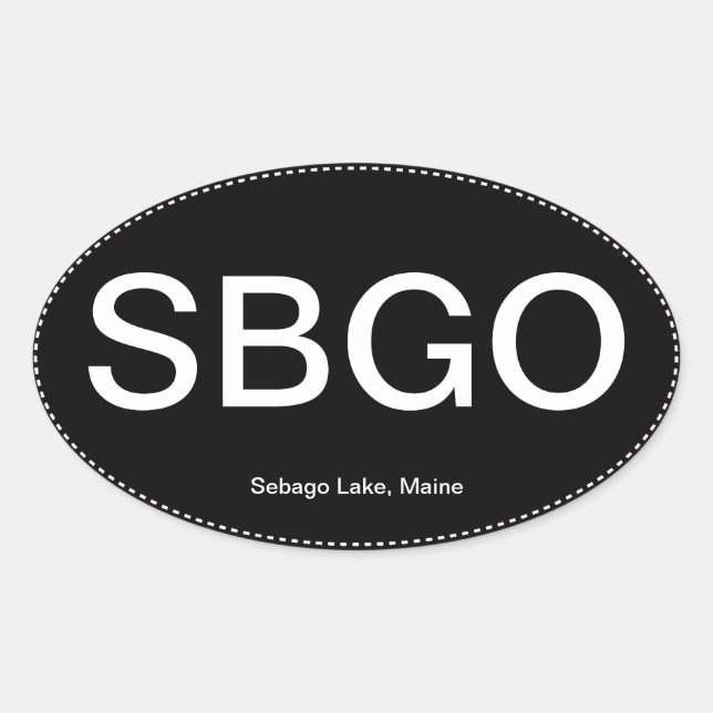 Pegatina Ovalada Sticker Bumper del Lago Maine Oval SBGO Sebago (Anverso)