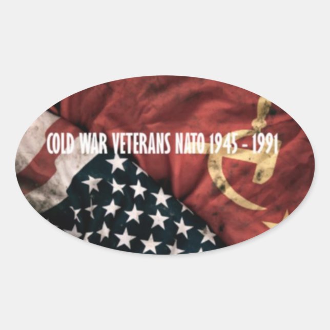 Pegatina Ovalada Stickers Cold War Veterans (Anverso)