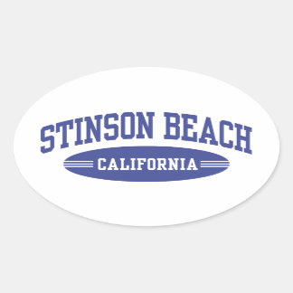 Pegatina Ovalada Stinson Beach California