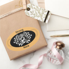 Pegatina Ovalada Strong Race Sport Sticker – Power & Speed Athletic