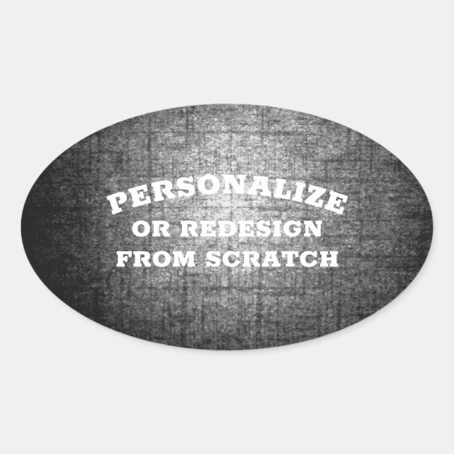 Pegatina Ovalada Su Texto o Diseño Aquí - Crear un Personalizado (Anverso)