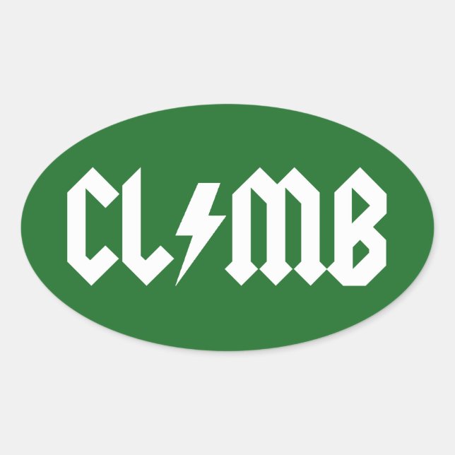 Pegatina Ovalada Subida (ACDC) (Anverso)