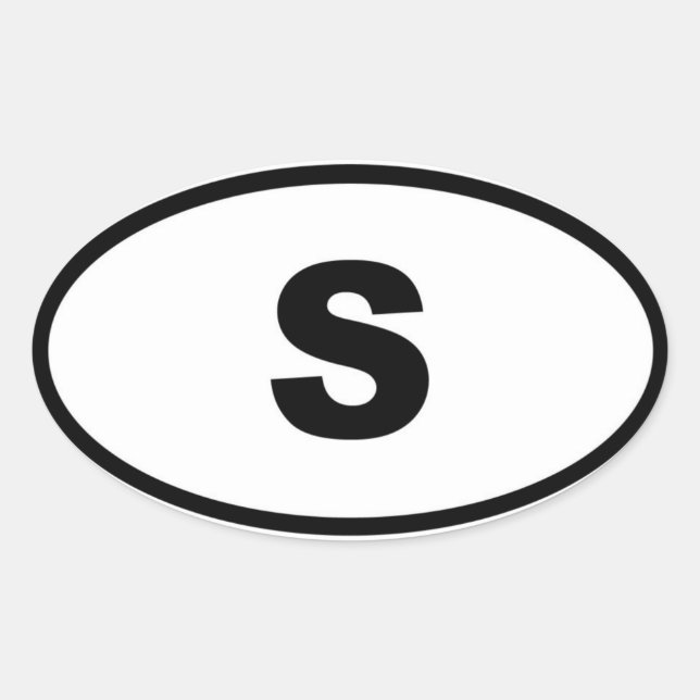 Pegatina Ovalada Suecia S (Anverso)
