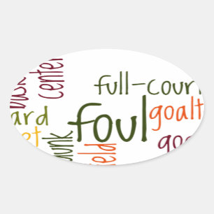 Pegatina Ovalada Sueños de soltar: Baloncesto - Juego de Campeones