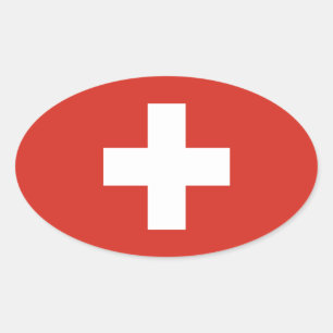 Pegatina Ovalada Suiza