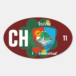 Pegatina Ovalada Suiza Suisse Svizzera Svizra Switzerland pegamento