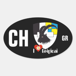 Pegatina Ovalada Suiza Suisse Svizzera Svizra Switzerland pegamento
