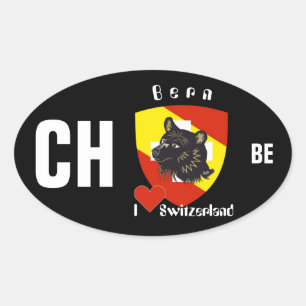 Pegatina Ovalada Suiza Suisse Svizzera Svizra Switzerland pegamento