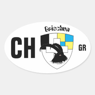 Pegatina Ovalada Suiza Suisse Svizzera Svizra Switzerland pegamento