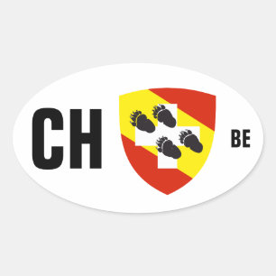 Pegatina Ovalada Suiza Suisse Svizzera Svizra Switzerland pegamento