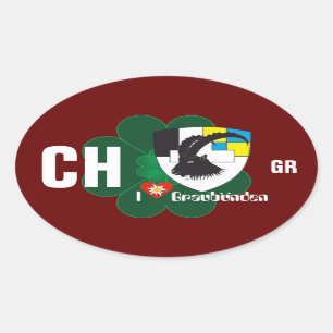 Pegatina Ovalada Suiza Suisse Svizzera Svizra Switzerland pegamento