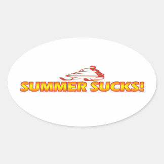 Pegatina Ovalada Summer Sucks