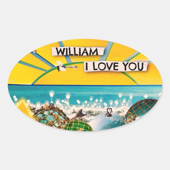 PEGATINA OVALADA SUNSHINE BANNER (Anverso)