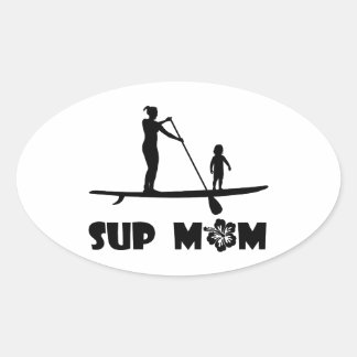 Pegatina Ovalada SUP Mom