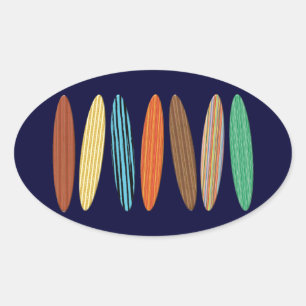 Pegatina Ovalada Surfboards
