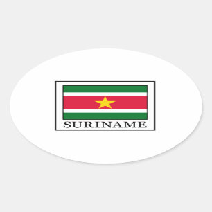 Pegatina Ovalada Surinam