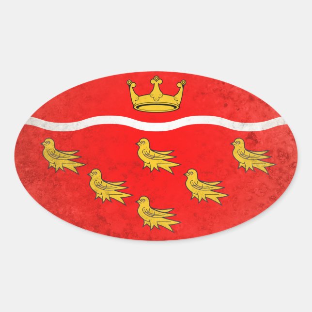 Pegatina Ovalada Sussex Oriental (Anverso)