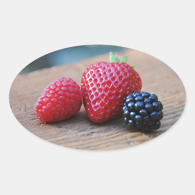 Pegatina Ovalada Sweet Berries (Anverso)
