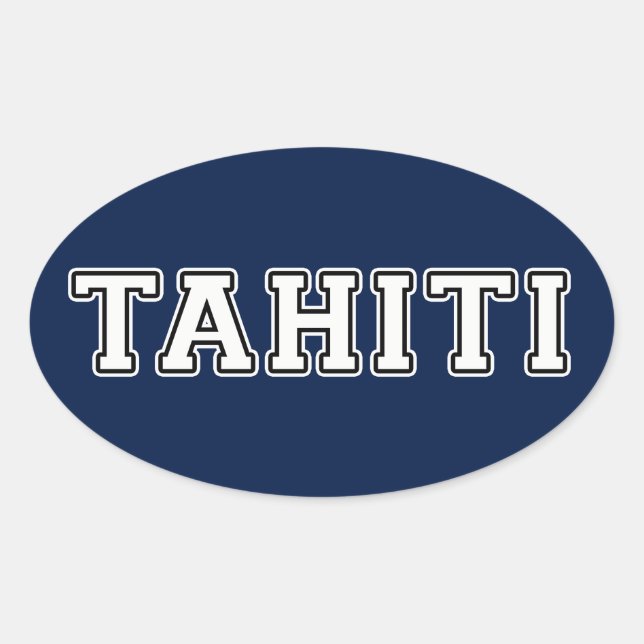 Pegatina Ovalada Tahiti (Anverso)