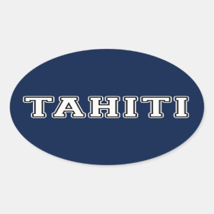 Pegatina Ovalada Tahiti