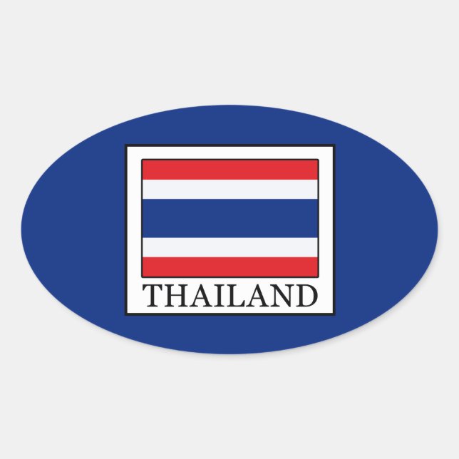 Pegatina Ovalada Tailandia (Anverso)