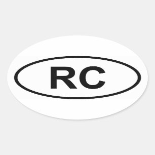 Pegatina Ovalada Taiwán "RC "