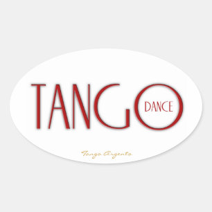 Pegatina Ovalada Tango dance