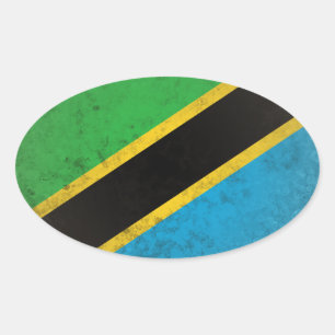 Pegatina Ovalada Tanzania