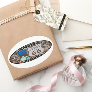 Pegatina Ovalada Tarjeta del día de San Valentín histórica Arizo