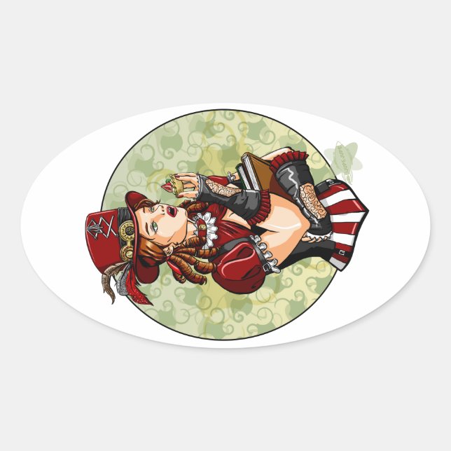 Pegatina Ovalada Tarts A Los Que Les Gustan Las Tartas (Anverso)