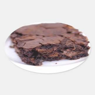 Pegatina Ovalada Tasty Brownie