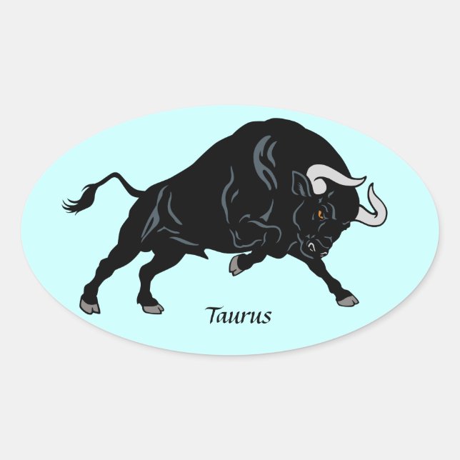 Pegatina Ovalada tauro (Anverso)