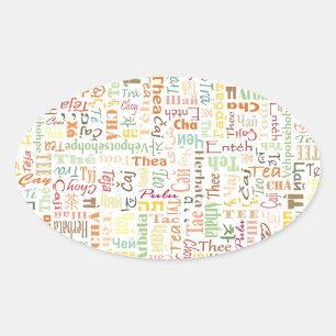 Pegatina Ovalada Té