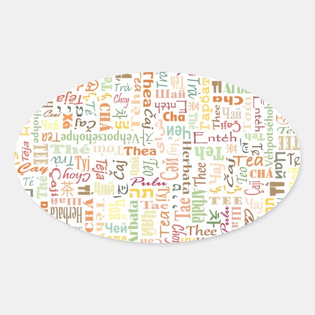 Pegatina Ovalada Té (Anverso)