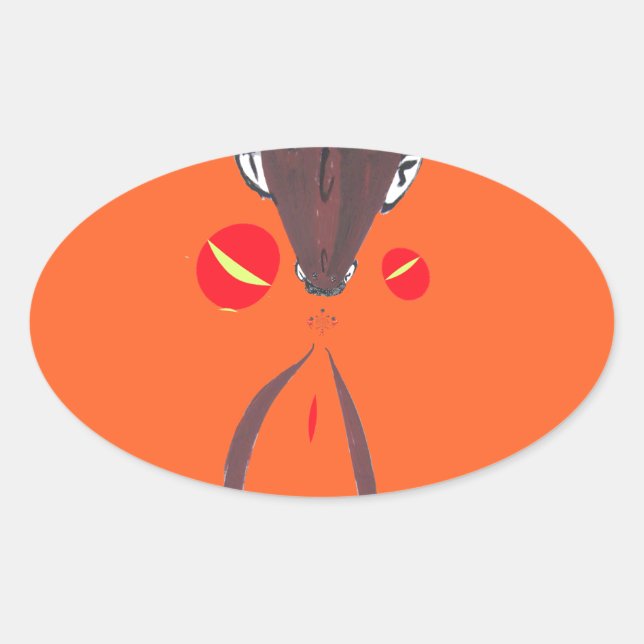 Pegatina Ovalada Te amo Nakupenda Swahili (Anverso)