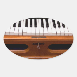 Pegatina Ovalada Teclado de órganos