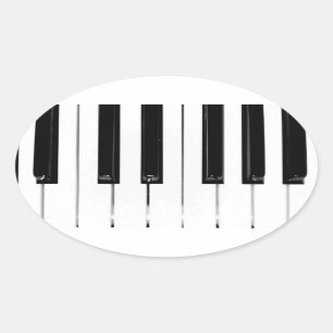 Pegatina Ovalada Teclas de teclado de piano