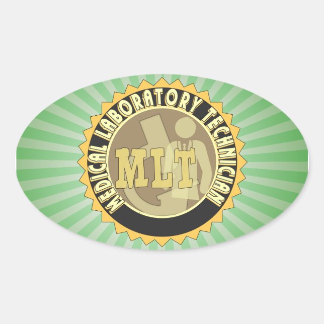 PEGATINA OVALADA TÉCNICO DE LABORATORIO MÉDICO DE MLT BADGE (Anverso)