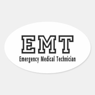Pegatina Ovalada Técnico Médico de Emergencia