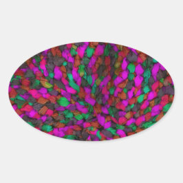 Pegatina Ovalada Tejido