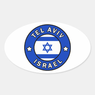 Pegatina Ovalada Tel Aviv Israel