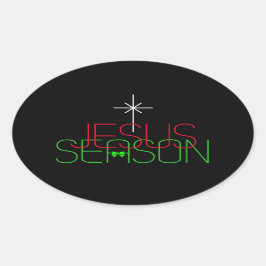 Pegatina Ovalada Temporada de Jesús