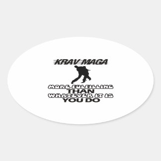 Pegatina Ovalada Tendencia de Krav Maga DISIGNS