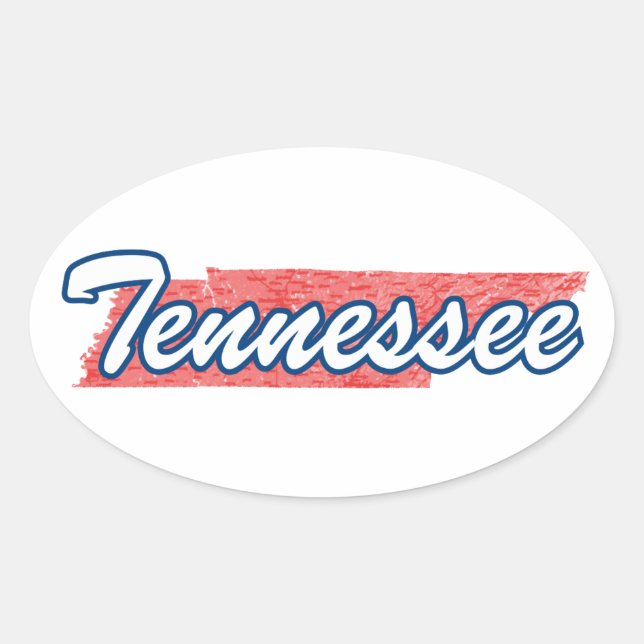 Pegatina Ovalada Tennessee (Anverso)