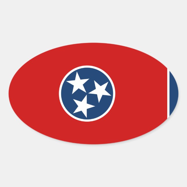 Pegatina Ovalada Tennessee (Anverso)