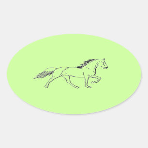 Pegatina Ovalada Tennessee Walking Horse