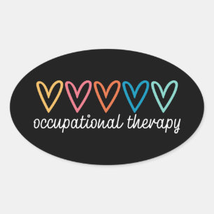 Pegatina Ovalada Terapeuta Ocupacional