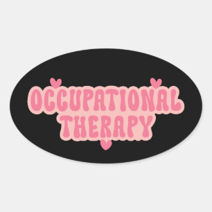Pegatina Ovalada Terapia ocupacional